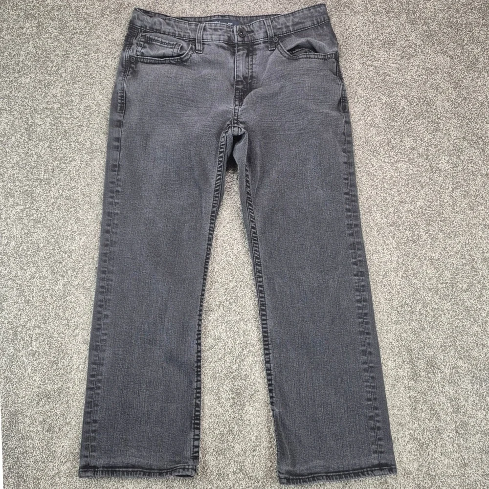 BKE Jake Bootcut Jeans Mens 34x30 Black Washed Stretch Denim